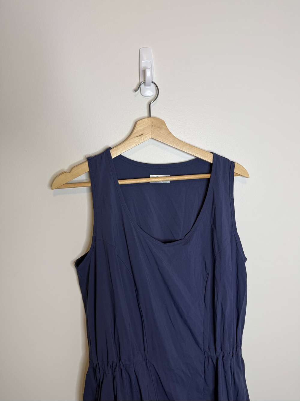 Columbia Navy Blue Sleeveless Midi Dress size XL drawstring - Picture 4 of 8